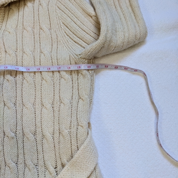 COLUMBIA Knit Long Cozy Mock Neck Button Down Cardigan Sweater Jacket - Picture 10 of 14